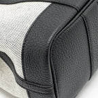 Hermes Neo Garden Party 23 Canvas/Negonda Ecru-Noir/Noir SHW