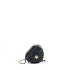 CHANEL 22S SMALL HEART BAG LAMBSKIN BLACK LGHW