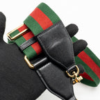 GUCCI HORSEBIT 1955 SMALL SHOULDER BAG CALFSKIN BLACK GHW