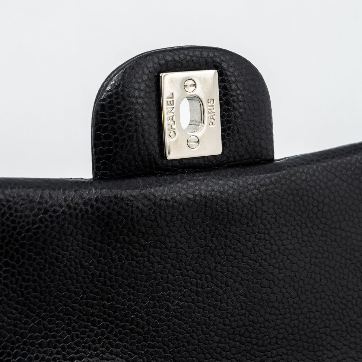 CHANEL CLASSIC MINI SQUARE FLAP BAG CAVIAR BLACK SHW
