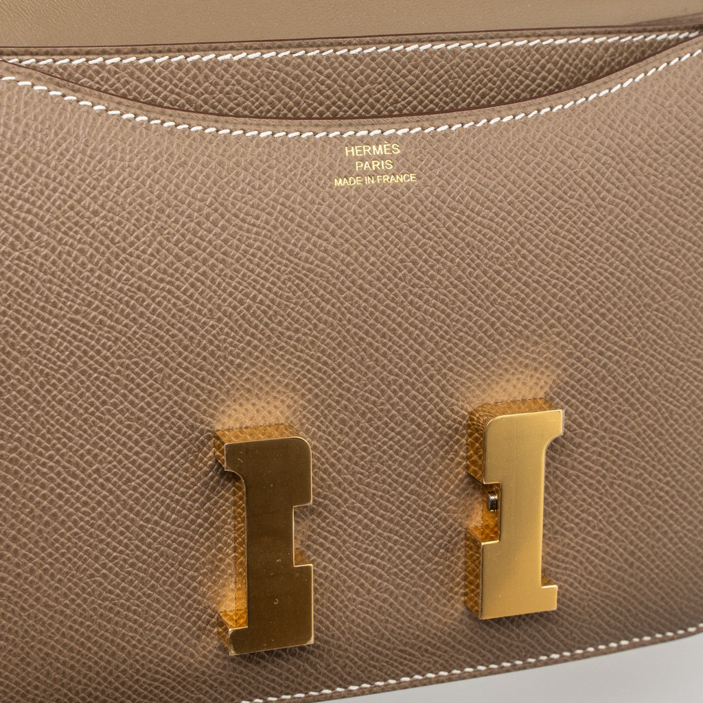 Hermes Mini Constance Epsom Etoupe GHW (New Version)