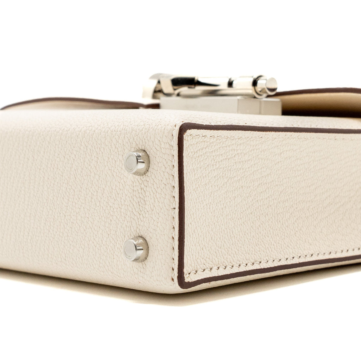 Hermes Mini Verrou chevre mysore nata / multicolor strap SHW