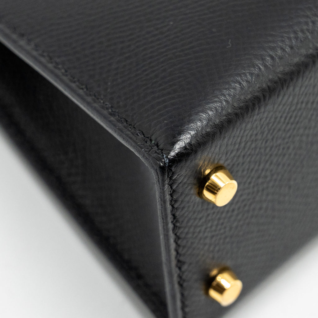 Hermes Mini Kelly II Epsom Black GHW