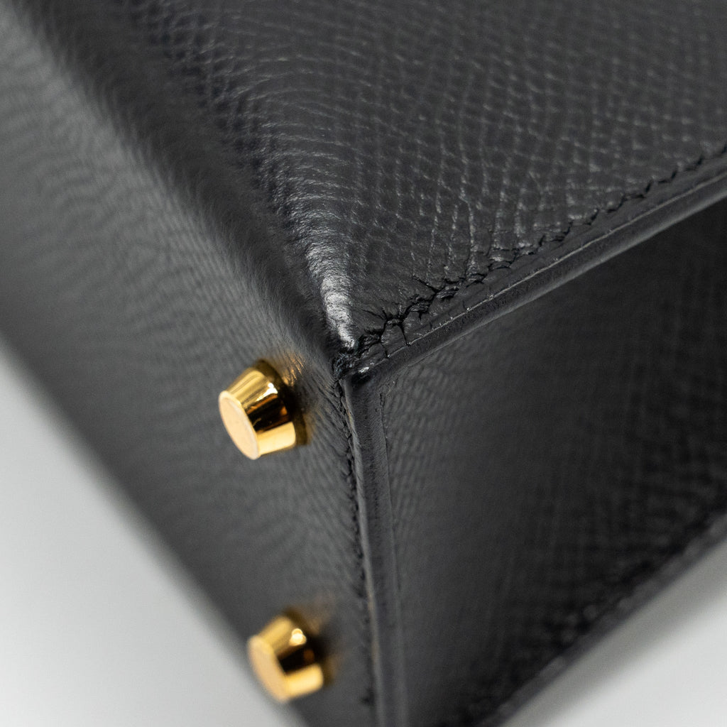 Hermes Mini Kelly II Epsom Black GHW