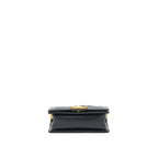 CHANEL SMALL BOY BAG CAVIAR BLACK BRUSHED GHW YEAR 2021 (MICROCHIP SERIAL）