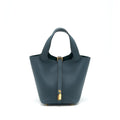 Hermes Picotin 18 Lock Bag Clemence 6o Vert Cypress GHW