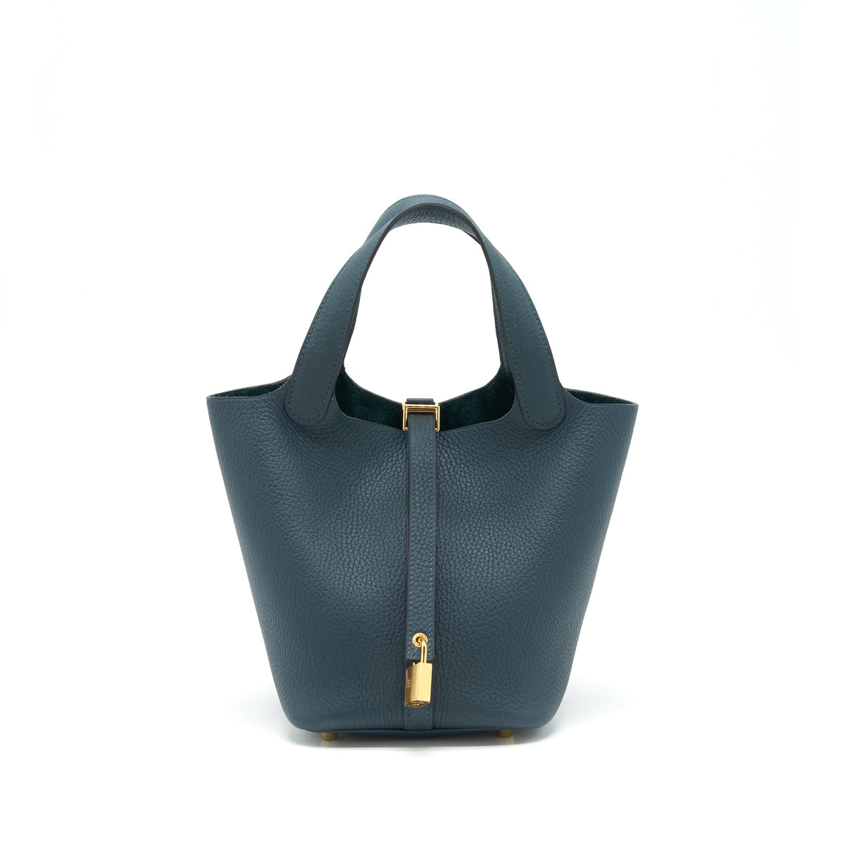 Hermes Picotin 18 Lock Bag Clemence 6o Vert Cypress GHW