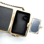CHANEL SMALL CLIP FLAP VANITY WITH CHAIN LAMBSKIN BLACK GHW