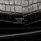 Hermes kelly Pochette crocodile niloticus matt Black SHW
