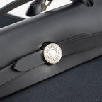 Hermes herbag 31 zip bag canvas/ hunter black SHW