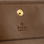 GUCCI HORSEBIT 1955 CARD CASE WALLET GG SUPREME CANVAS/ CALFSKIN BROWN GHW