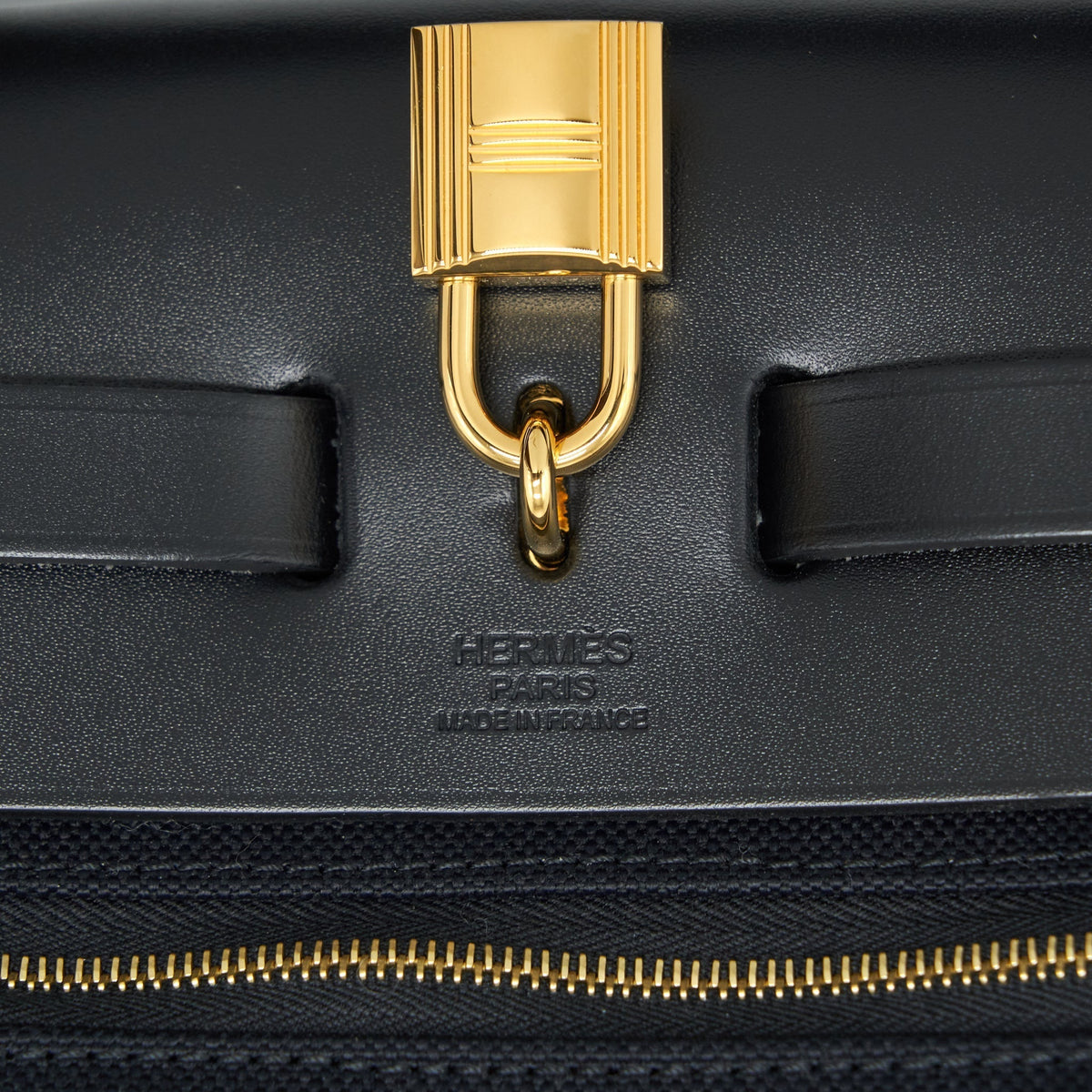 HERMES HERBAG 31 RETOUR BAG BLACK GHW
