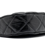 CHANEL 23K 19 HOBO SHOULDER BAG CALFSKIN BLACK GHW (MICROCHIP)