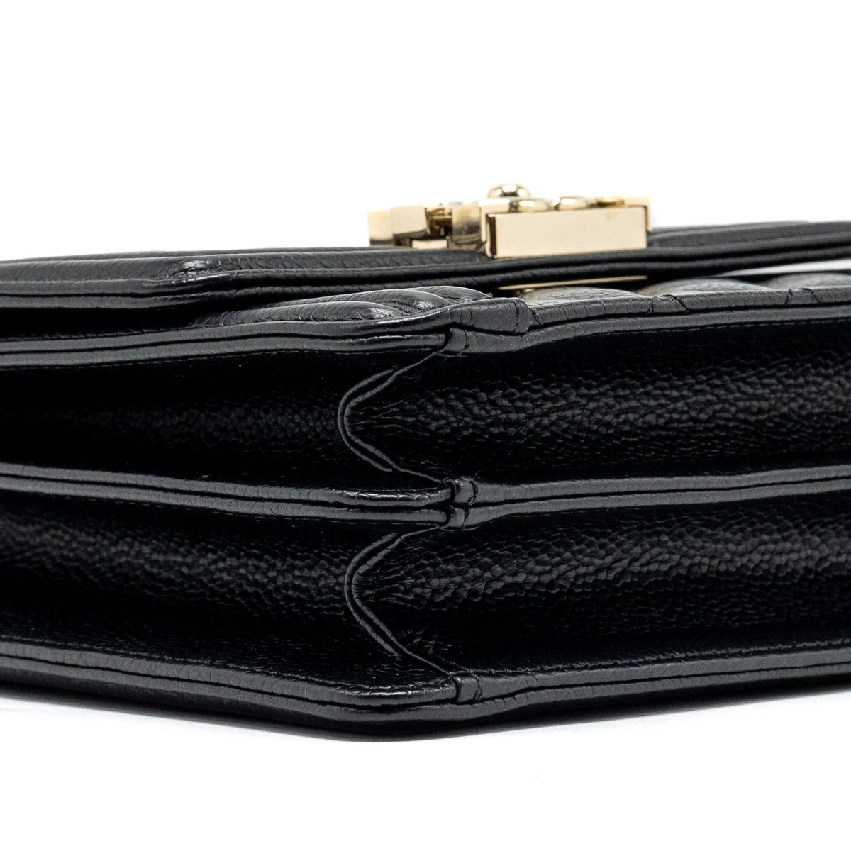 CHANEL NORTH SOUTH BOY BAG CAVIAR BLACK LGHW