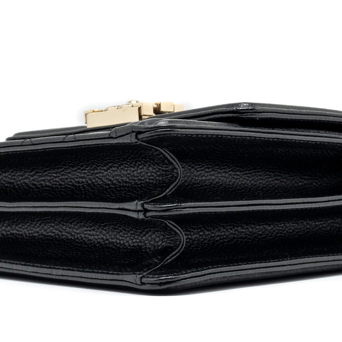 CHANEL NORTH SOUTH BOY BAG CAVIAR BLACK LGHW