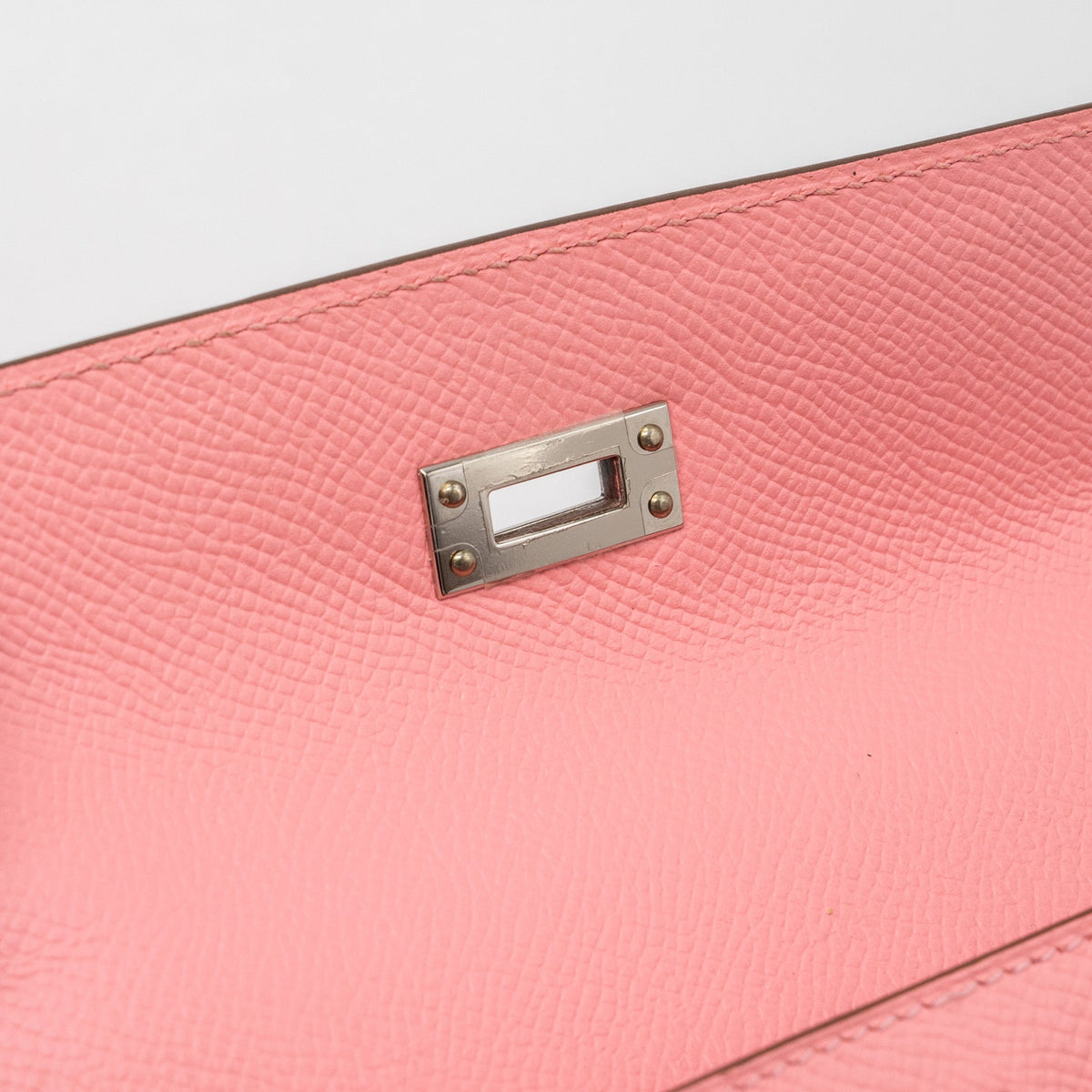 Hermes kelly pochette epsom rose confetti SHW
