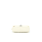 CHANEL QUILTED FLAP BAG CAVIAR WHITE SHW