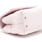 CHANEL SMALL COCO HANDLE CAVIAR LIGHT PINK NG750 LGHW(MICROCHIP)