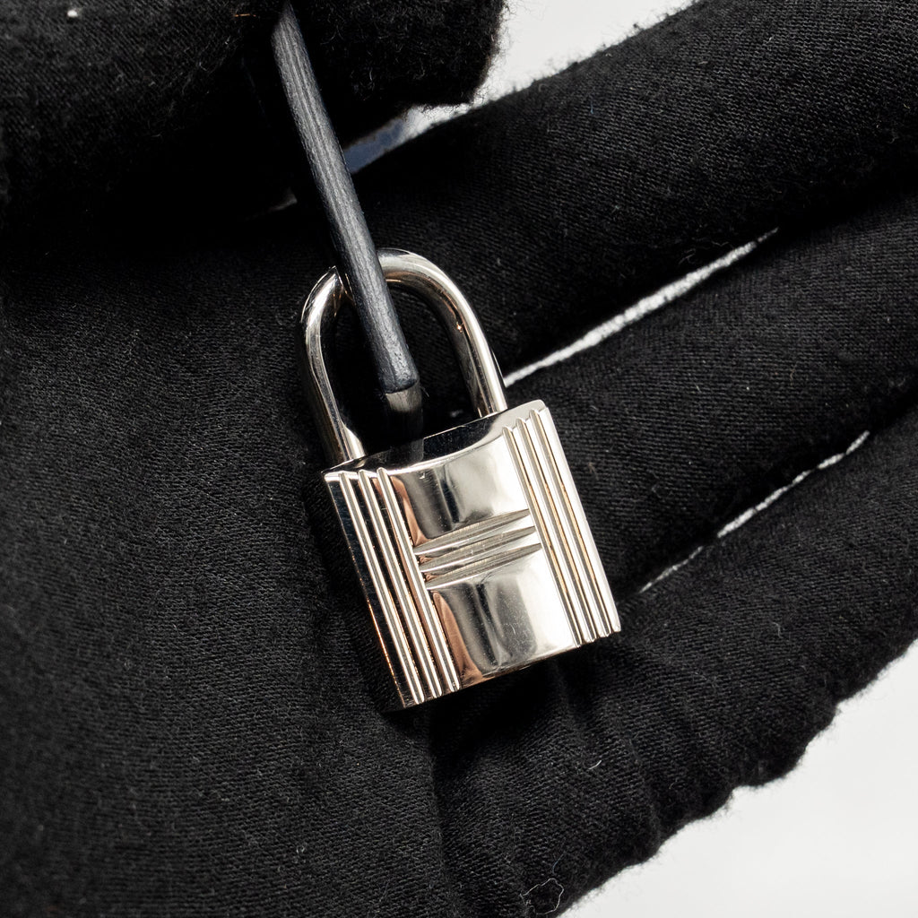 Hermes Picotin 18 Felt Lock Bag Blue Nuit / Caban SHW with Birdy Charm (Sell In A Set)