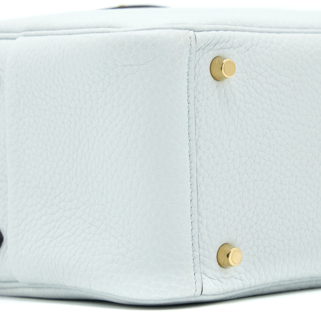 Hermes Mini Lindy Clemence Blue Pale GHW