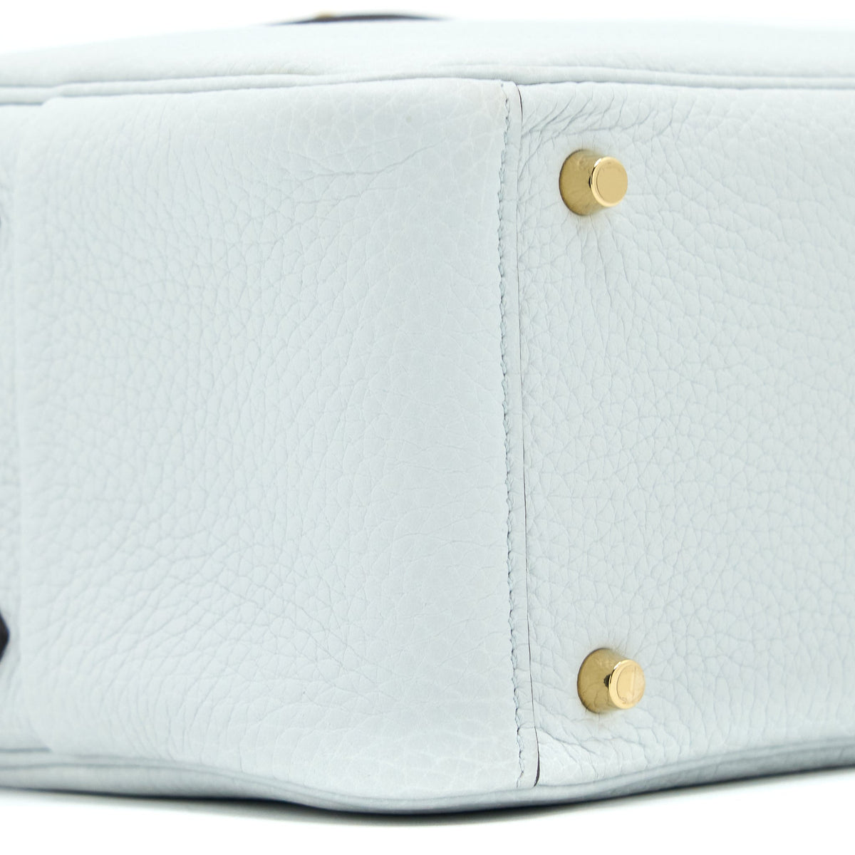 Hermes Mini Lindy Clemence Blue Pale GHW