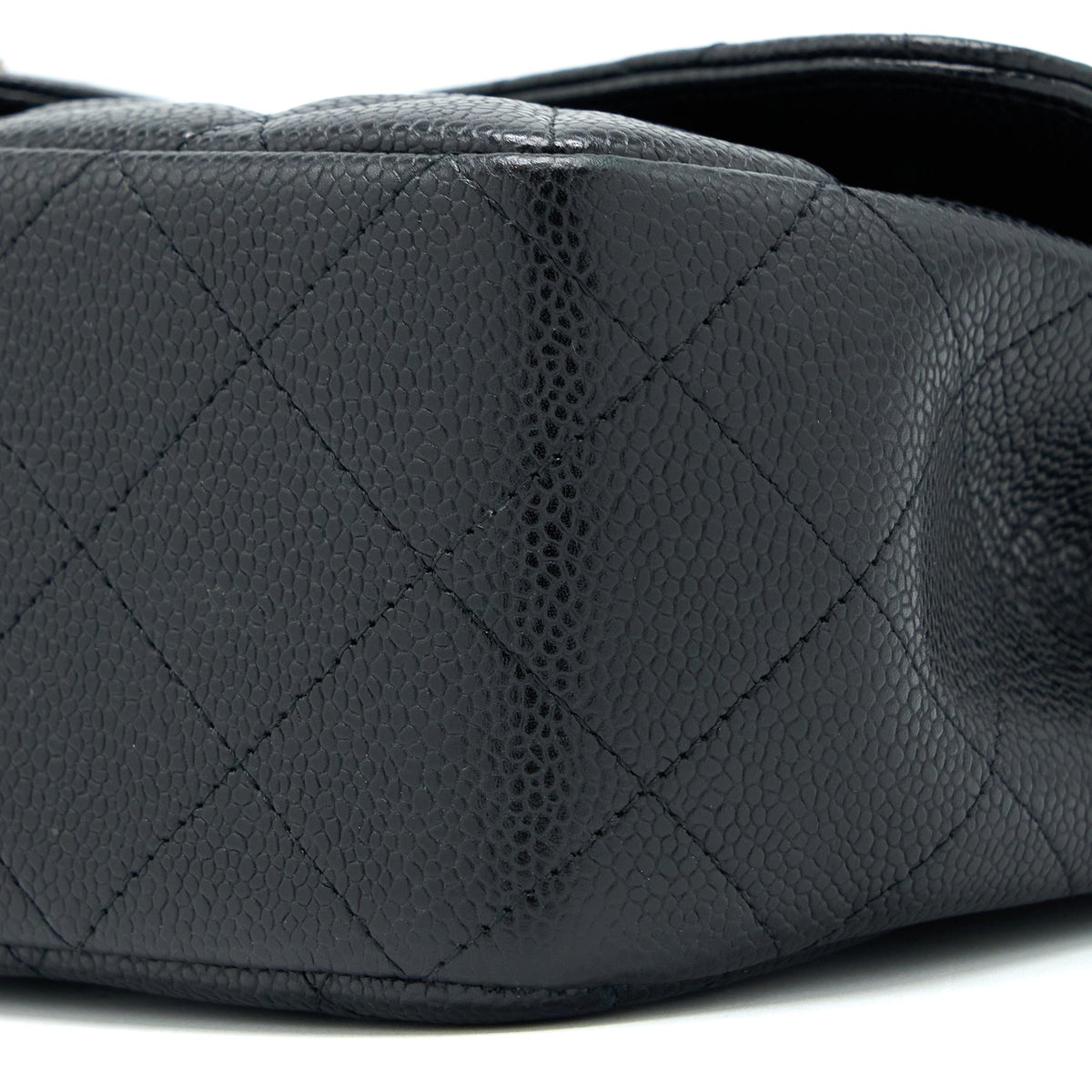 CHANEL JUMBO SINGLE FLAP BAG CAVIAR BLACK SHW