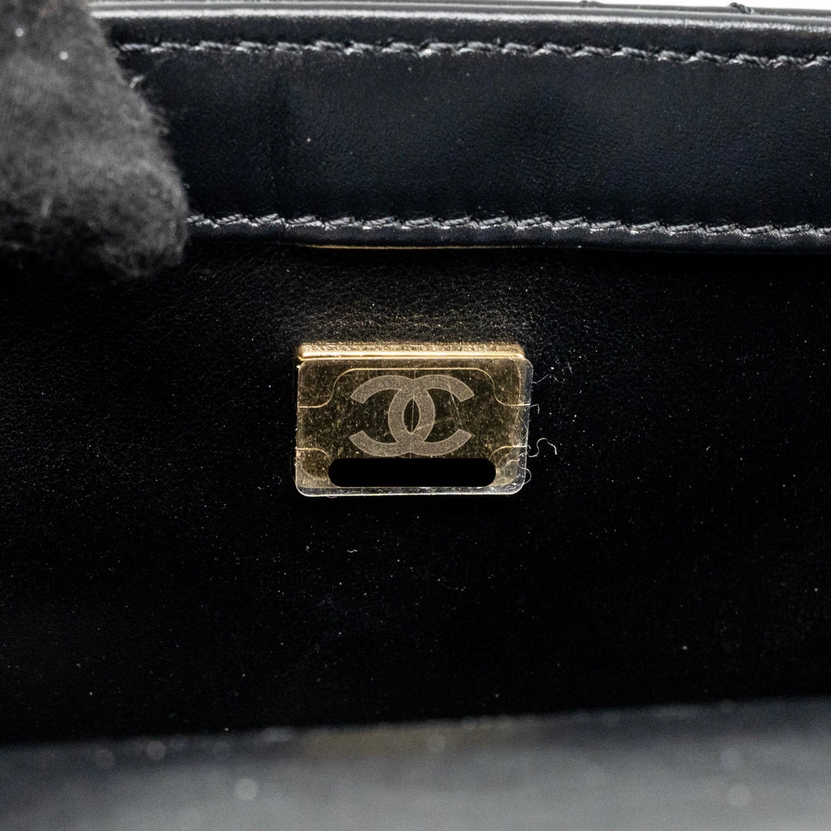 CHANEL GOLD CRUSH FLAP BAG CALFSKIN BLACK GHW (MICROCHIP)