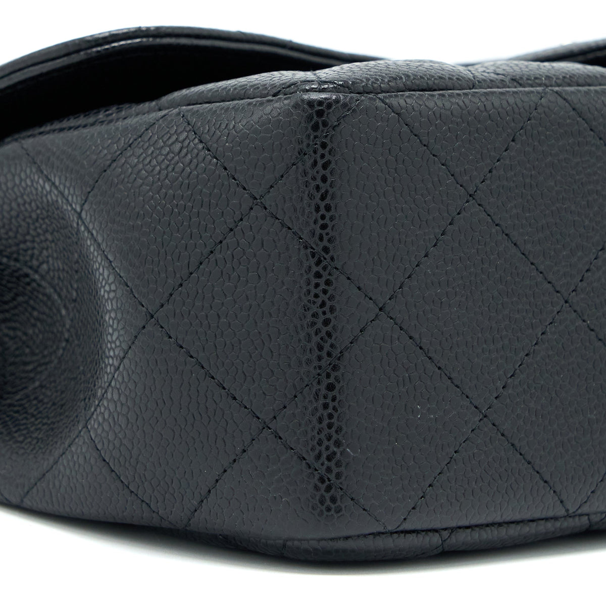 CHANEL JUMBO SINGLE FLAP BAG CAVIAR BLACK SHW