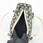 DIOR VINTAGE MEDIUM LADY DIOR COTTON DESIGN GREY/ WHITE SHW