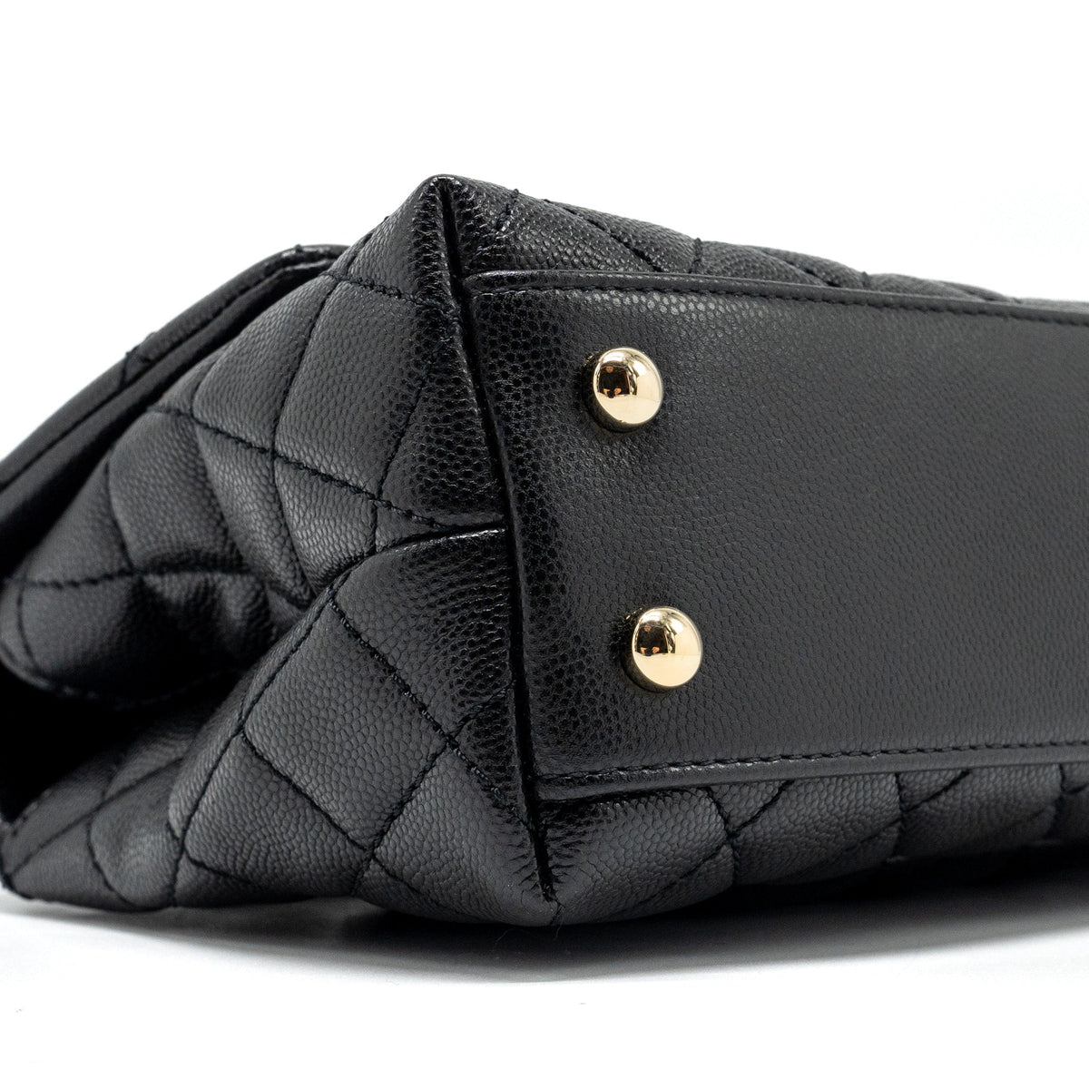CHANEL SMALL COCO HANDLE CAVIAR BLACK LGHW
