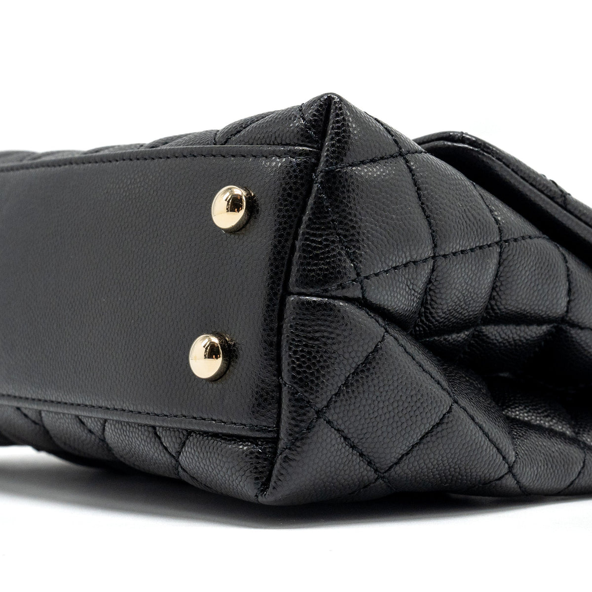 CHANEL SMALL COCO HANDLE CAVIAR BLACK LGHW