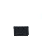 CHANEL CAVIAR WALLET ON CHAIN BLACK GHW