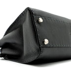 FENDI MEDIUM PEEKABOO BAG SELLERIA LEATHER BLACK SHW