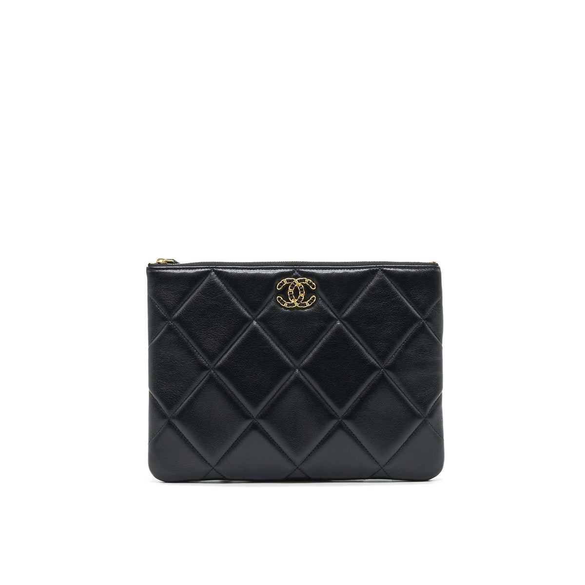 CHANEL 19 POUCH BLACK GHW