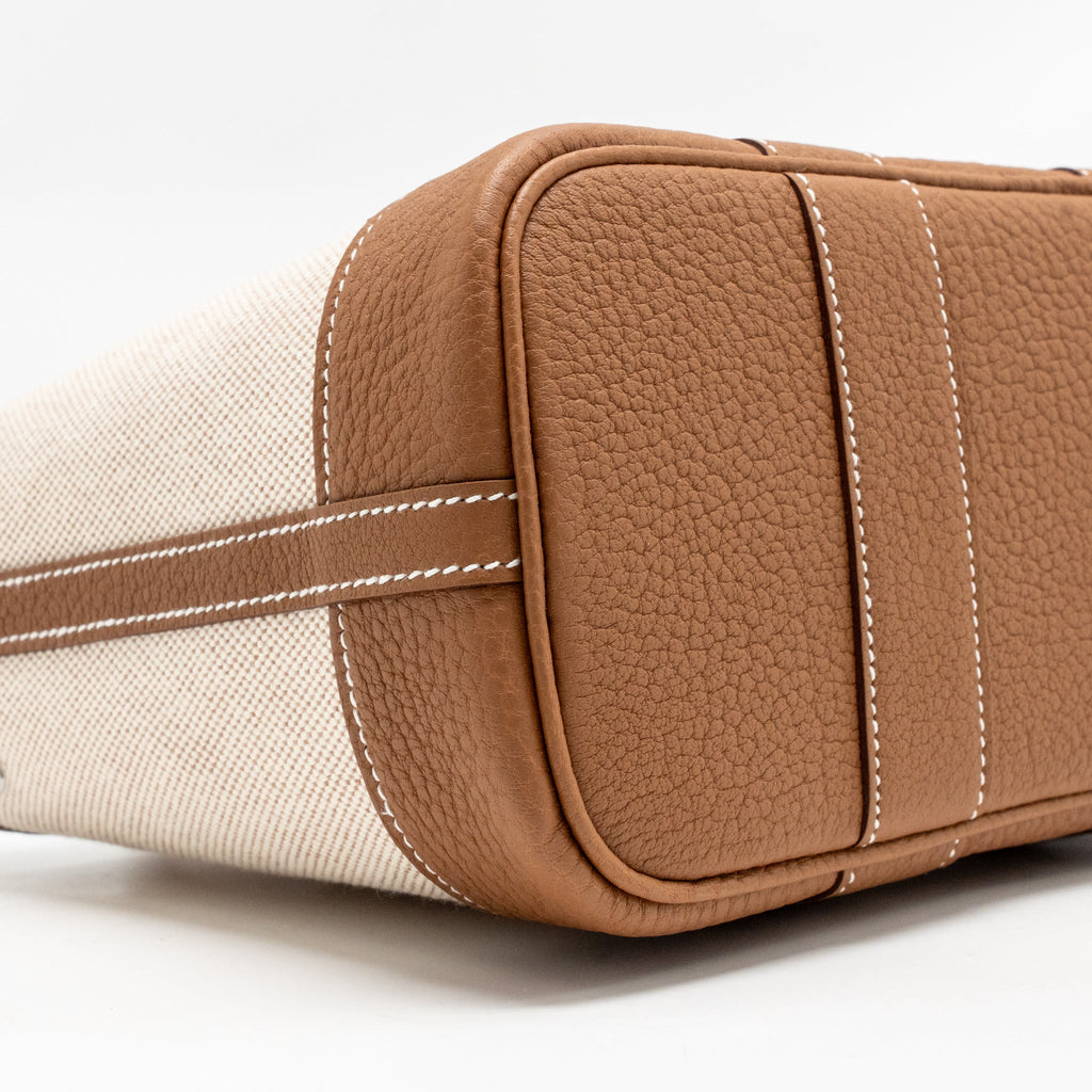 Hermes Neo Garden Party 23 canva / negonda ecru-beige / gold SHW