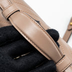 GUCCI GG MARMONT MINI TOP HANDLE BAG LEATHER DARK BEIGE GHW
