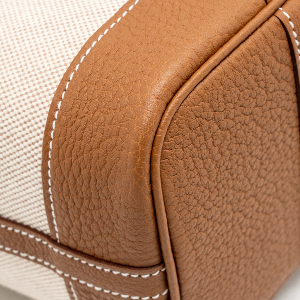Hermes Neo Garden Party 23 canva / negonda ecru-beige / gold SHW