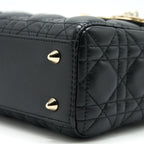 DIOR SMALL LADY DIOR BAG BLACK GHW