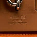 HERMES HERBAG 31 ZIP BAG CANVAS ORANGE SHW