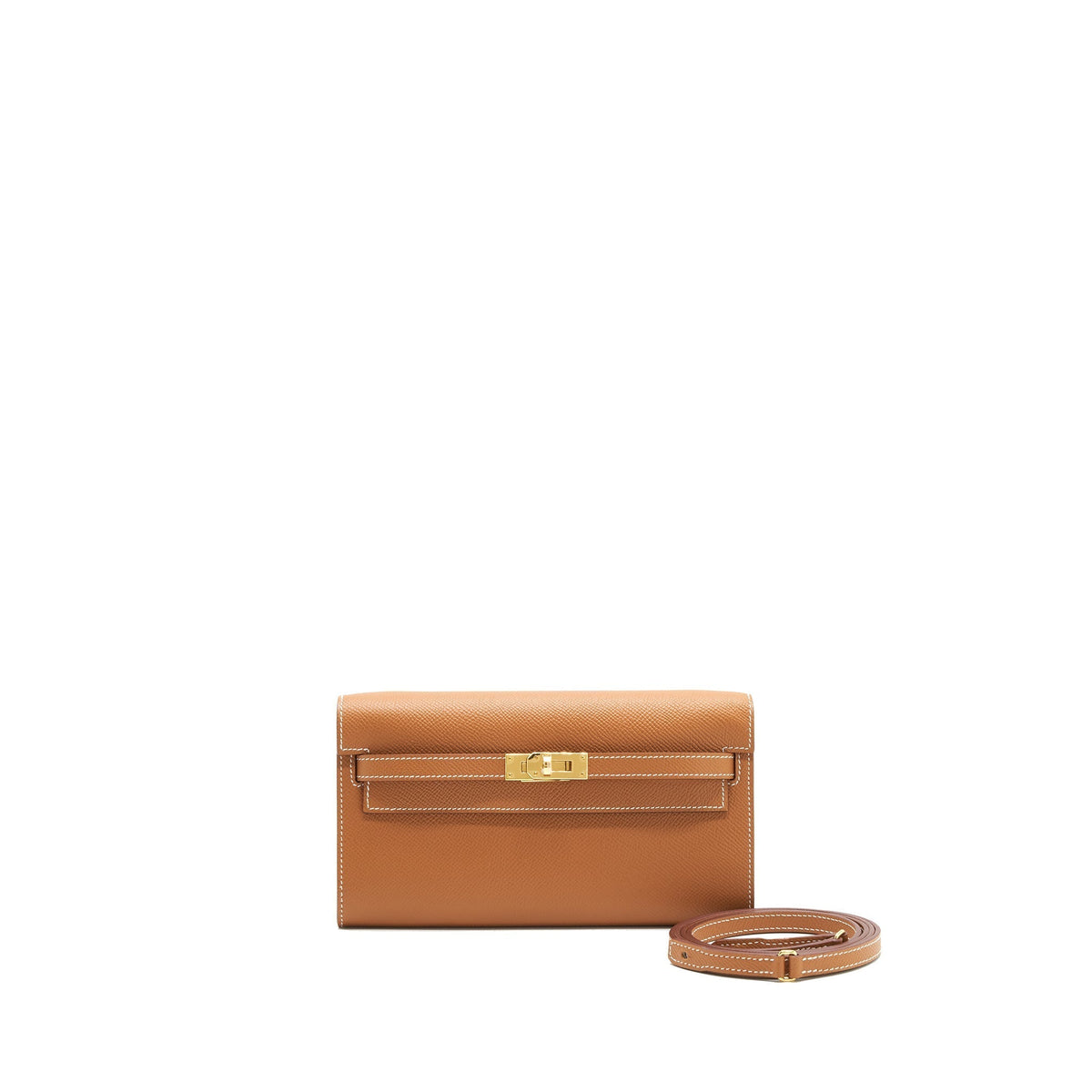 HERMES CLASSIC KELLY TO GO GOLD WITH GHW EPSOM LEATHER