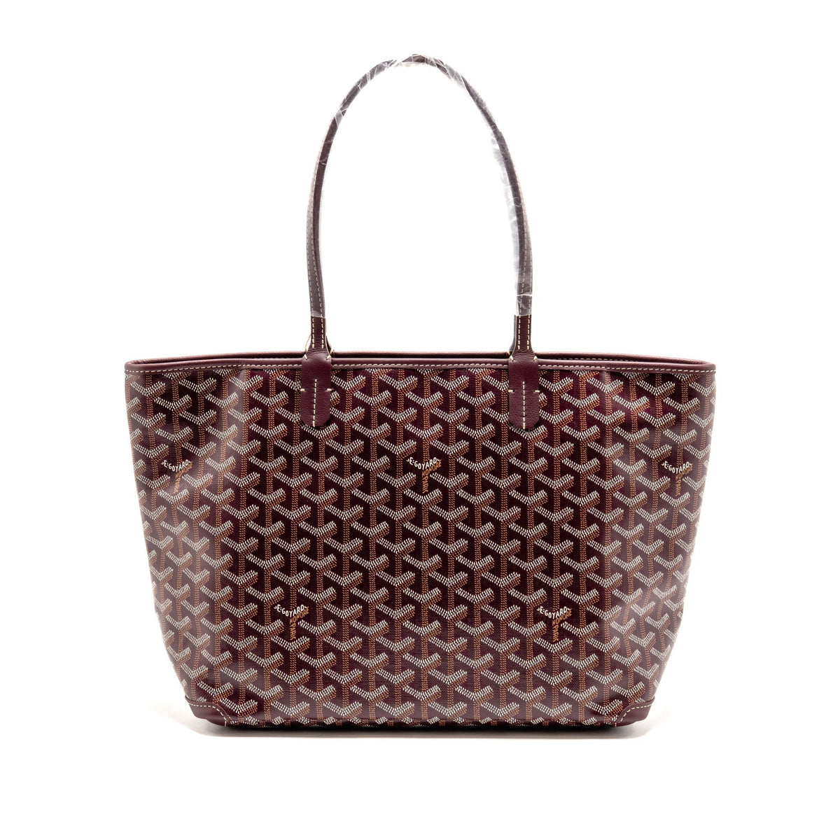 Goyard Artois PM Bag Goyardine Canvas/Chevroches Calfskin Burgundy SHW