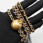 CHANEL PEARL CRUSH MINI RECTANGULAR FLAP BAG LAMBSKIN BLACK GHW (MICROCHIP)