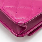 CHANEL TRENDY CC WALLET ON CHAIN LAMBSKIN FUCHSIA GHW