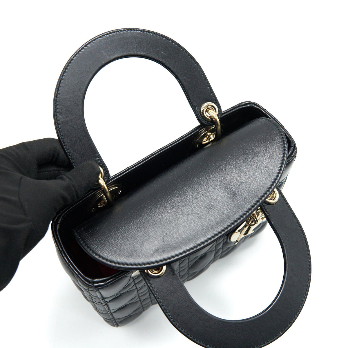 DIOR SMALL LADY DIOR BAG BLACK GHW