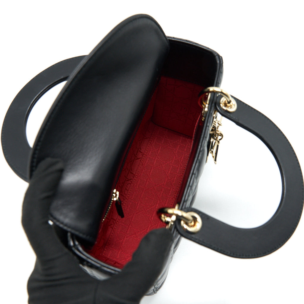 DIOR SMALL LADY DIOR BAG BLACK GHW
