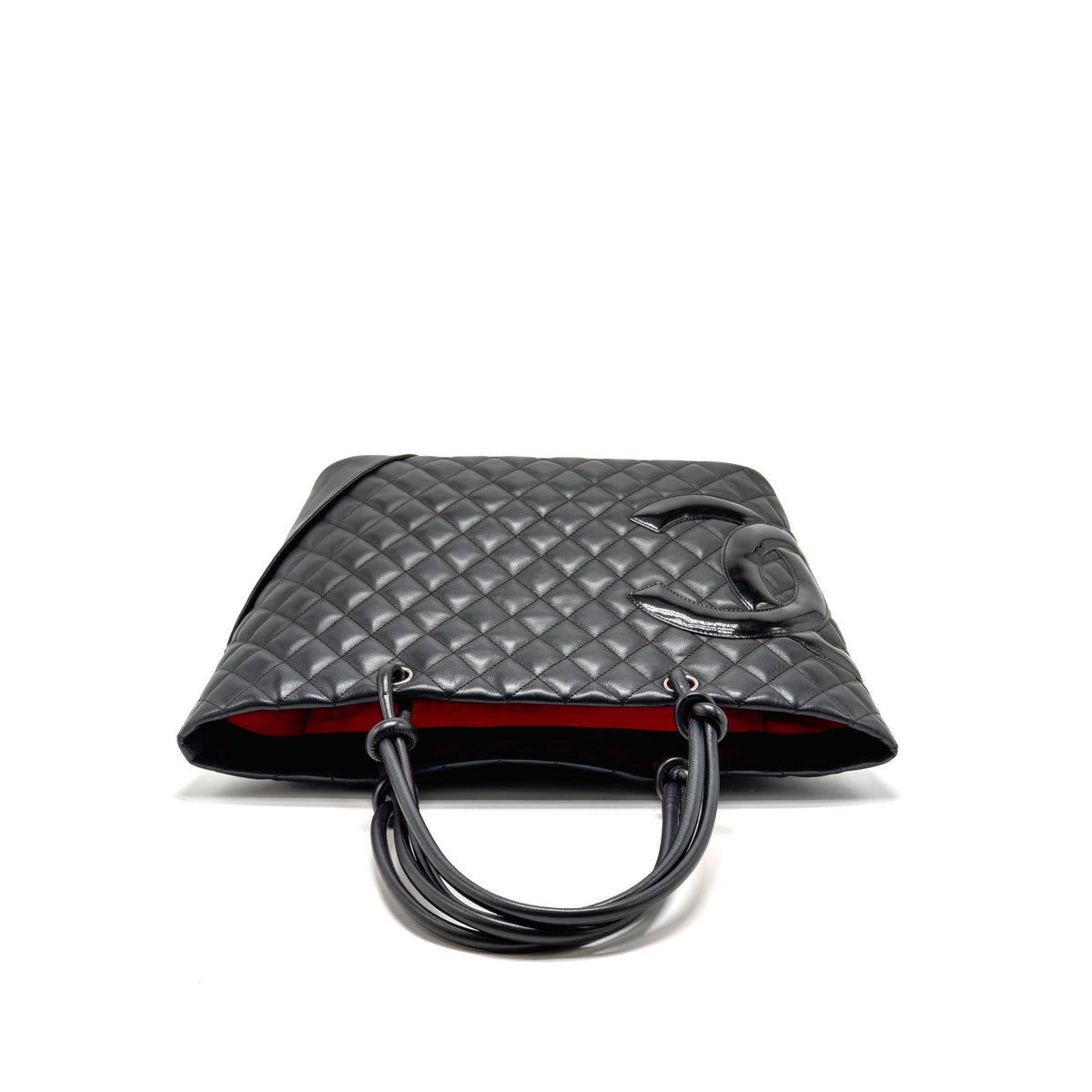 Chanel Cambon Ligne Tote Bag Calfskin/Patent Black SHW