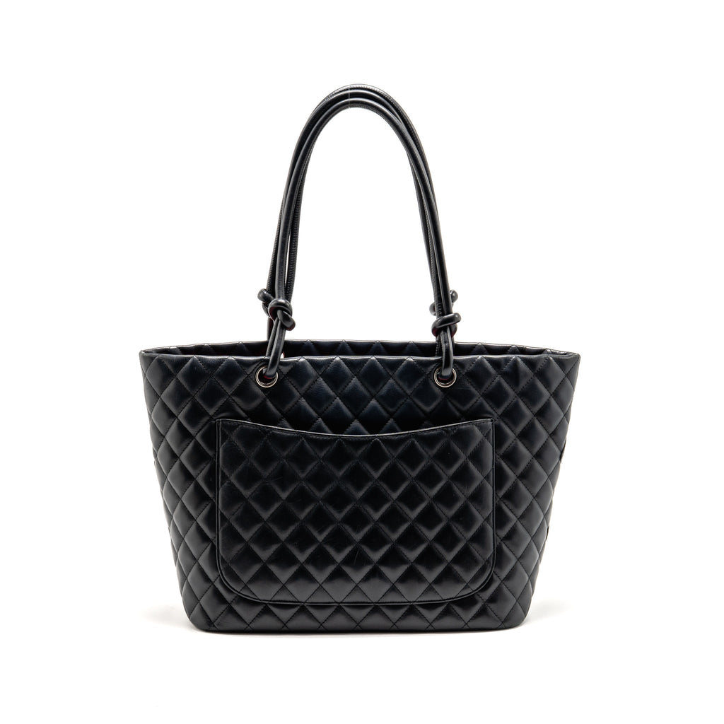 Chanel Cambon Ligne Tote Bag Calfskin/Patent Black SHW