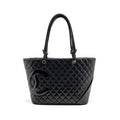 Chanel Cambon Ligne Tote Bag Calfskin/Patent Black SHW