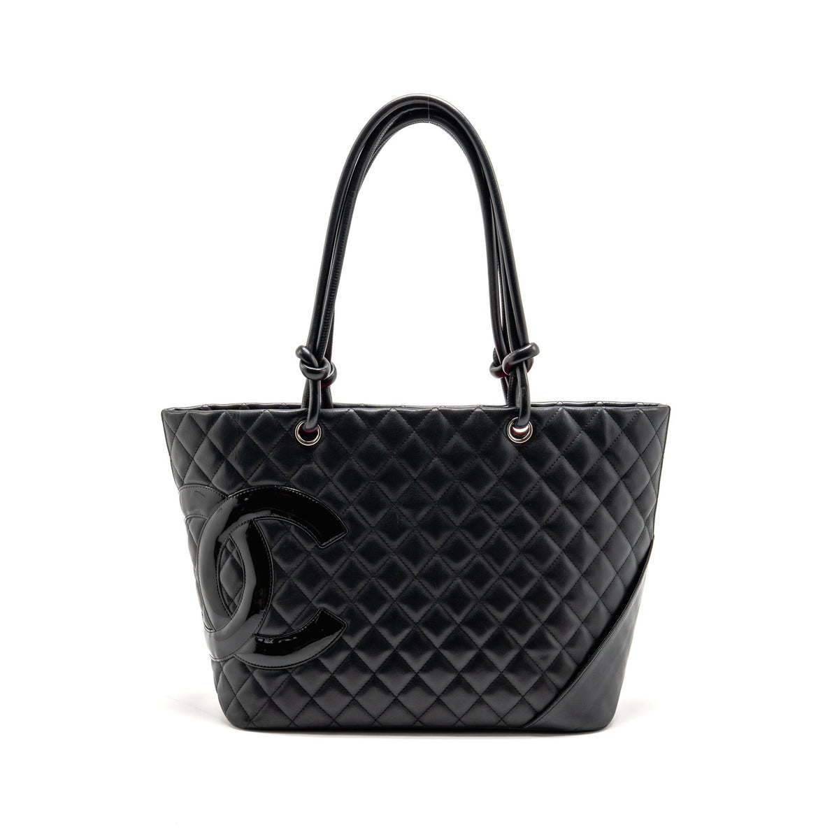 Chanel Cambon Ligne Tote Bag Calfskin/Patent Black SHW