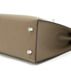 HERMES KELLY 25 SELLIER VEAU EPSOM ETOUPE/ALEZAN/BISCUIT SHW
